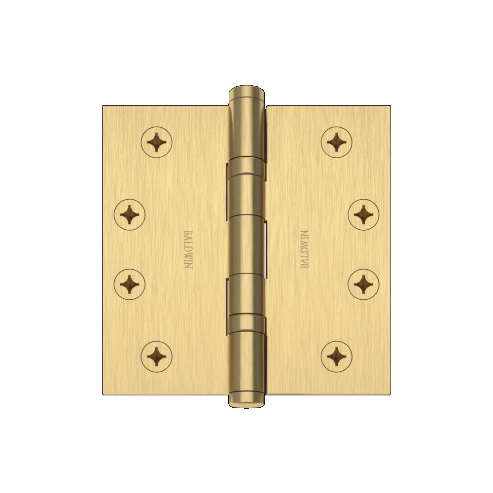 Baldwin 4" x 4" Ball Bearing Mortise Square Hinge Non-Removable Pin Baldwin Estate