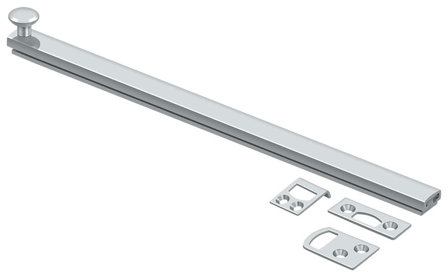 Deltana 12" Surface Bolt; Concealed Screw; Heavy Duty; Deltana