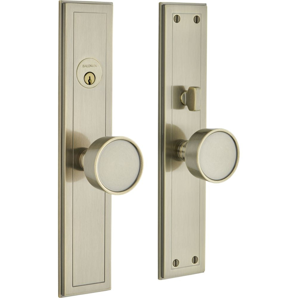 Baldwin Hollywood Hills Knob by Knob Single Cylinder Entry Mortise Lock Trim Baldwin Estate