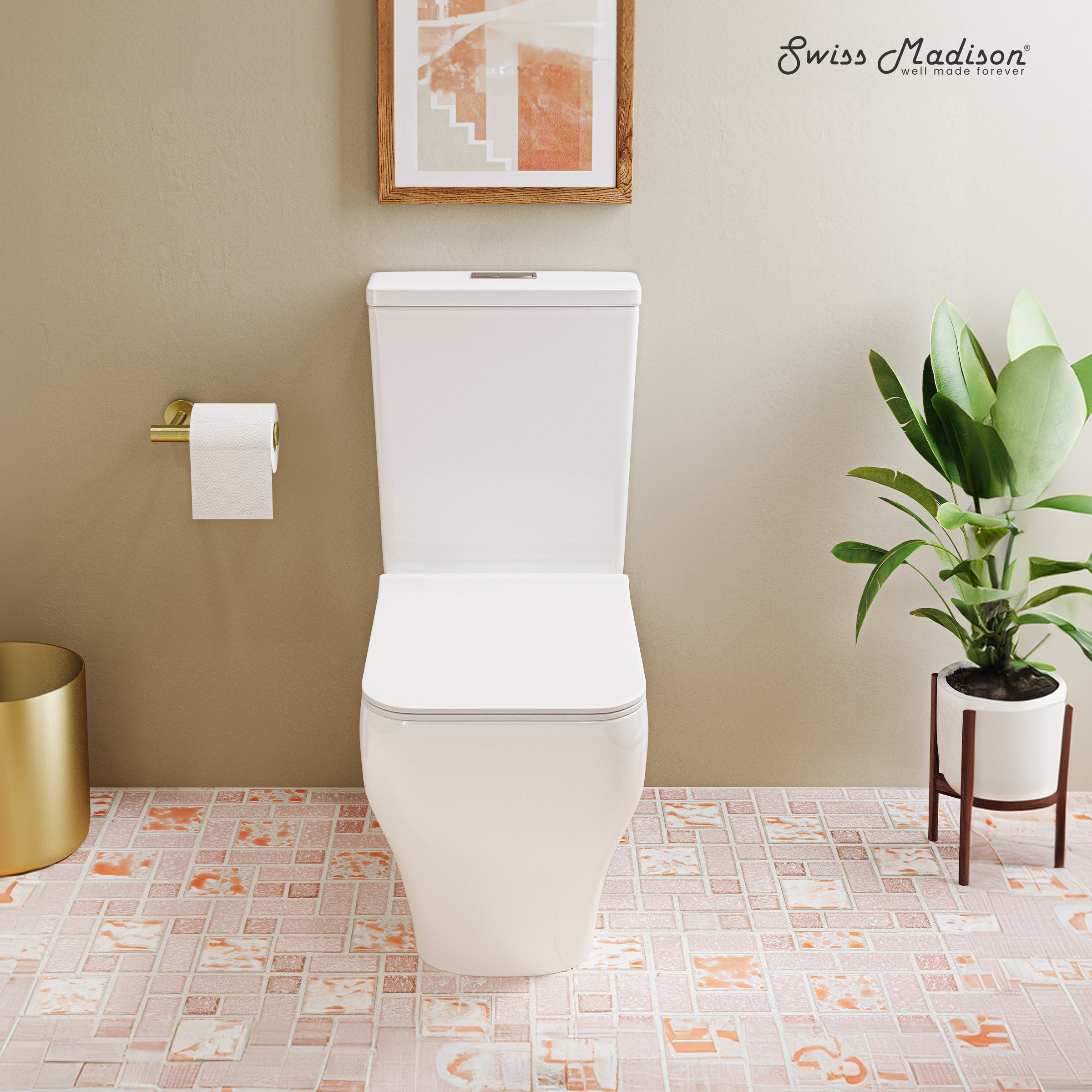 Swiss Madison Nadar Two-Piece Square Toilet Dual-Flush 1.1/1.6 gpf