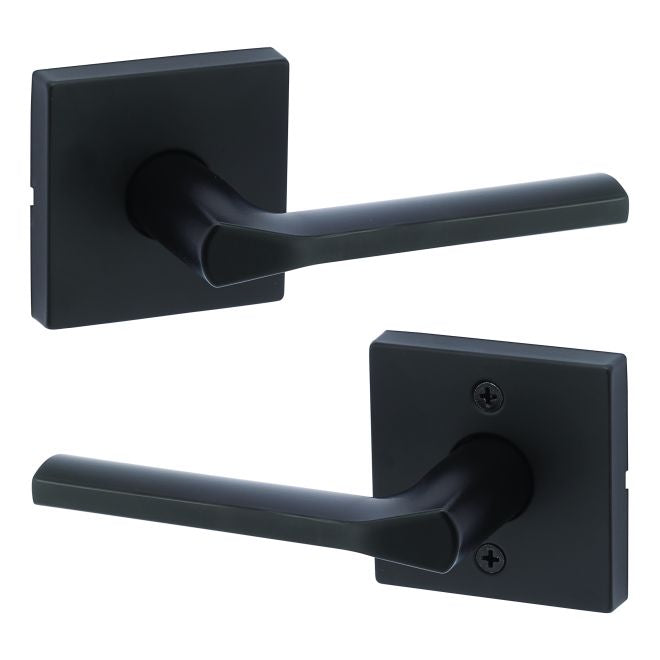 Kwikset Lisbon Lever with Square Rose Passage Door Lock with 6AL Latch and RCS Strike Kwikset