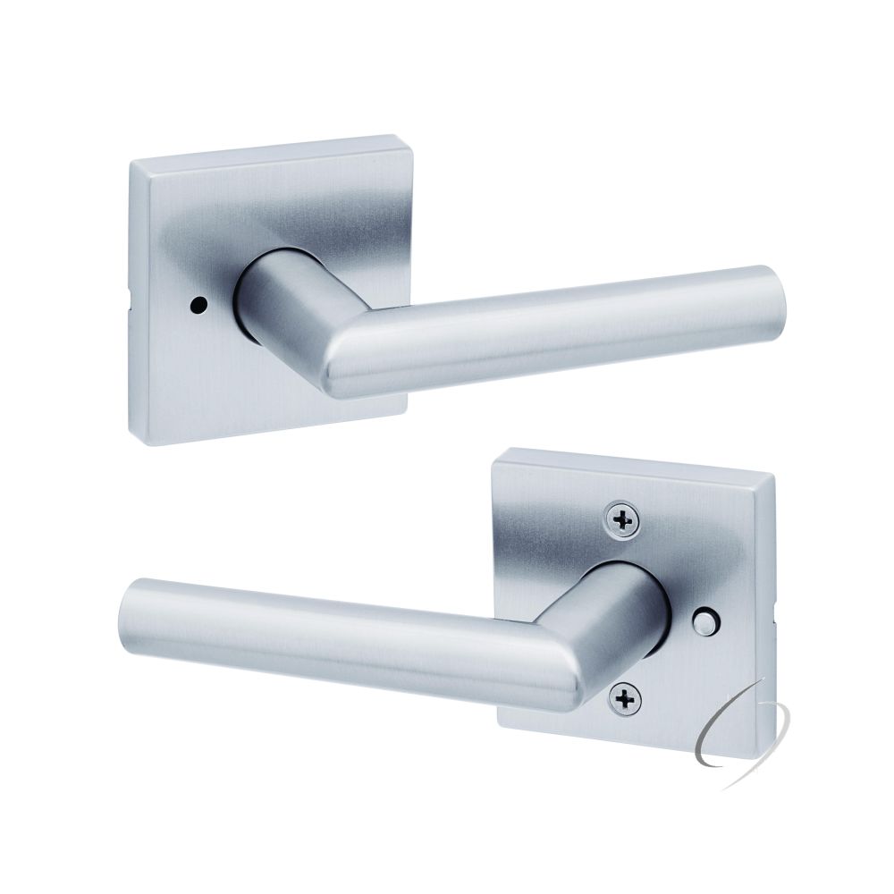 Kwikset Milan Lever with Square Rose Privacy Door Lock with 6AL Latch and RCS Strike Kwikset