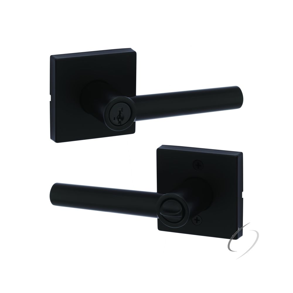 Kwikset Milan Lever with Square Rose Entry Door Lock SmartKey with 6AL Latch and RCS Strike Kwikset