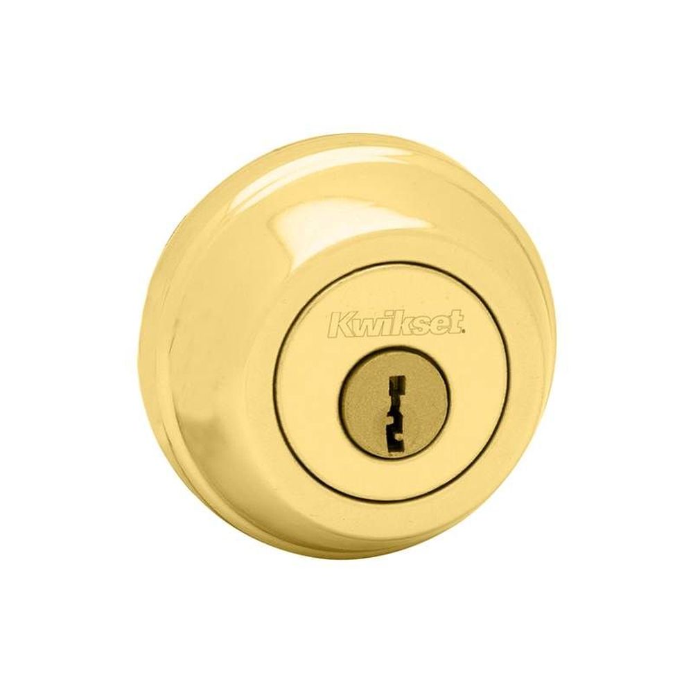Kwikset Double Cylinder Deadbolt with 6AL Latch and STRKP Strike Pack which includes Square Corner, Round Corner and 5303 Round Corner Full Lip Strikes