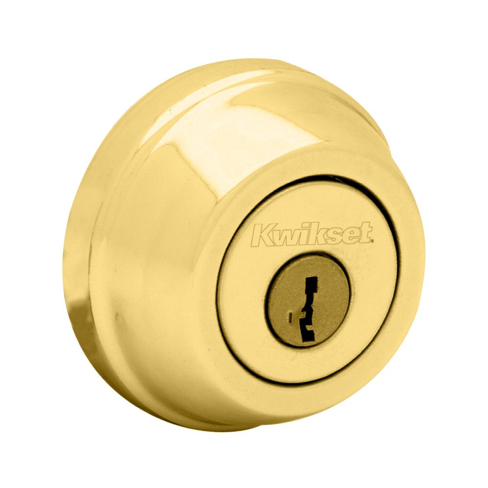 Kwikset Double Cylinder Deadbolt with 6AL Latch and STRKP Strike Pack which includes Square Corner, Round Corner and 5303 Round Corner Full Lip Strikes