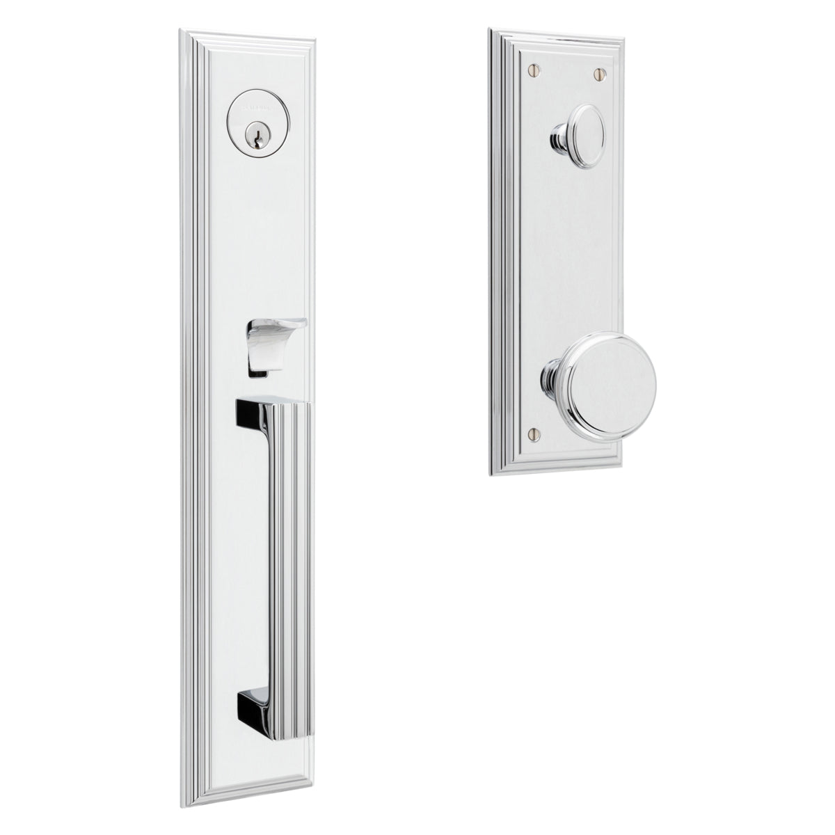 Baldwin Tremont Full Escutcheon Emergency Egress Single Cylinder Tubular Handleset with 5069 Knob Baldwin Estate
