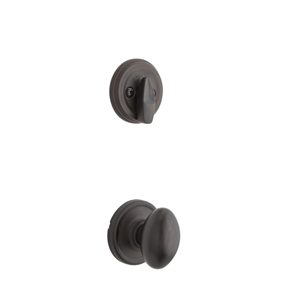 Kwikset Laurel Knob Interior Single Cylinder Handleset Trim for Both 800 and 687 Series Handlesets Kwikset