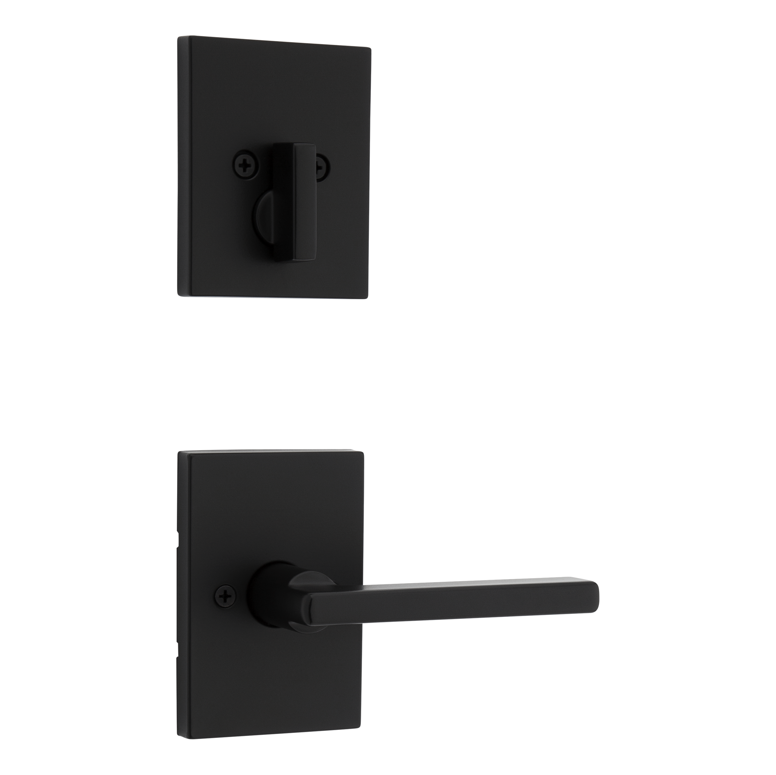 Kwikset Halifax Lever Single Cylinder Interior Trim with Rectangular Rose Kwikset