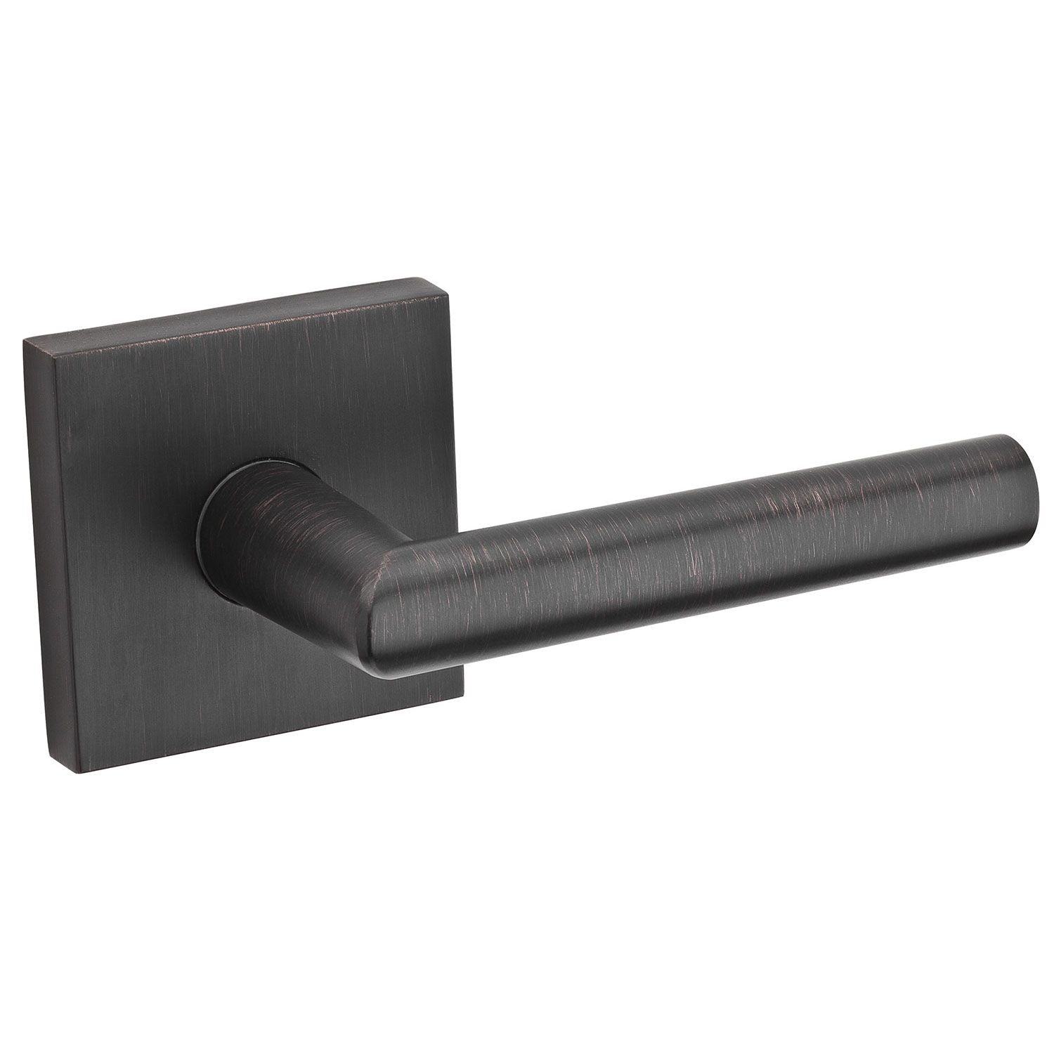 Kwikset Milan Lever Single Cylinder Interior Trim with Square Rose