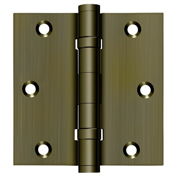 Deltana 3-1/2" x 3-1/2" Square Hinge; Ball Bearings; Deltana