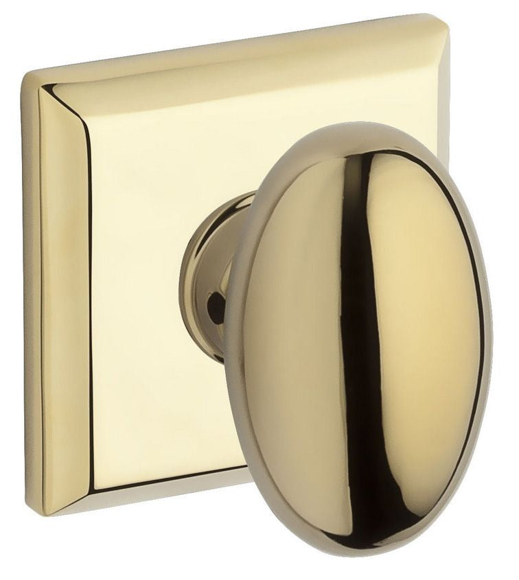 Baldwin Reserve Entry Ellipse Knob and Traditional Square Rose with 6AL Latch and Dual Strike Baldwin Reserve