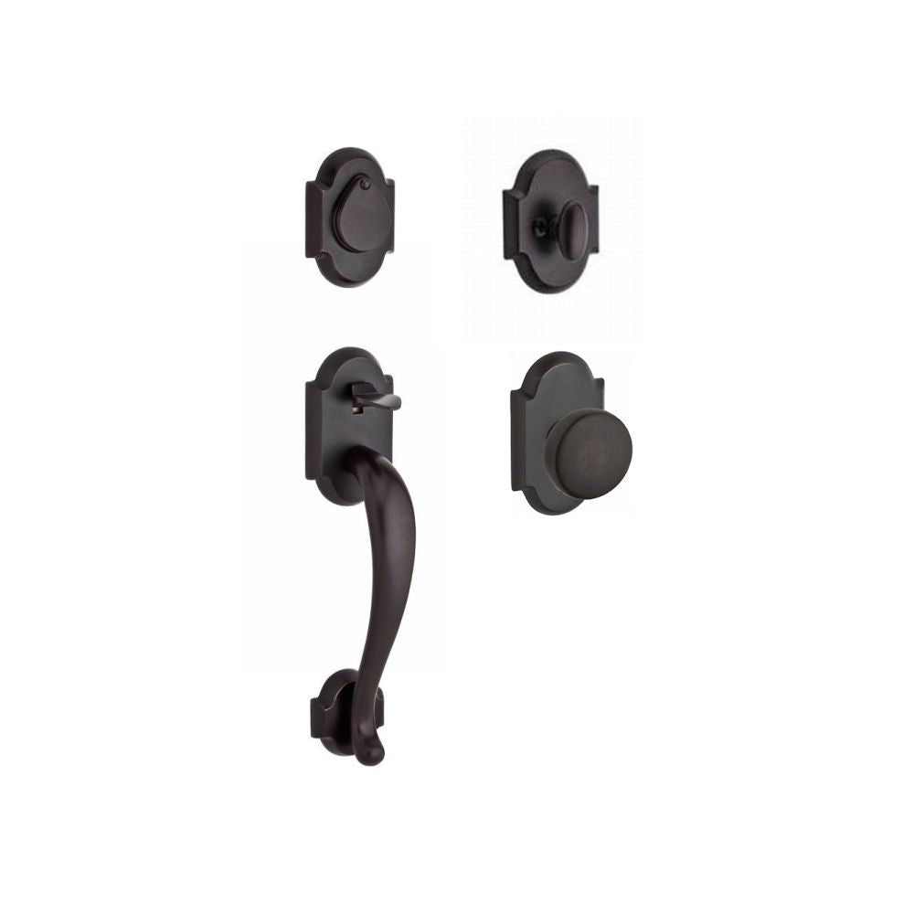 Baldwin Reserve Full Dummy Adirondack Handleset Rustic Knob and Rustic Arch Rose Baldwin Reserve