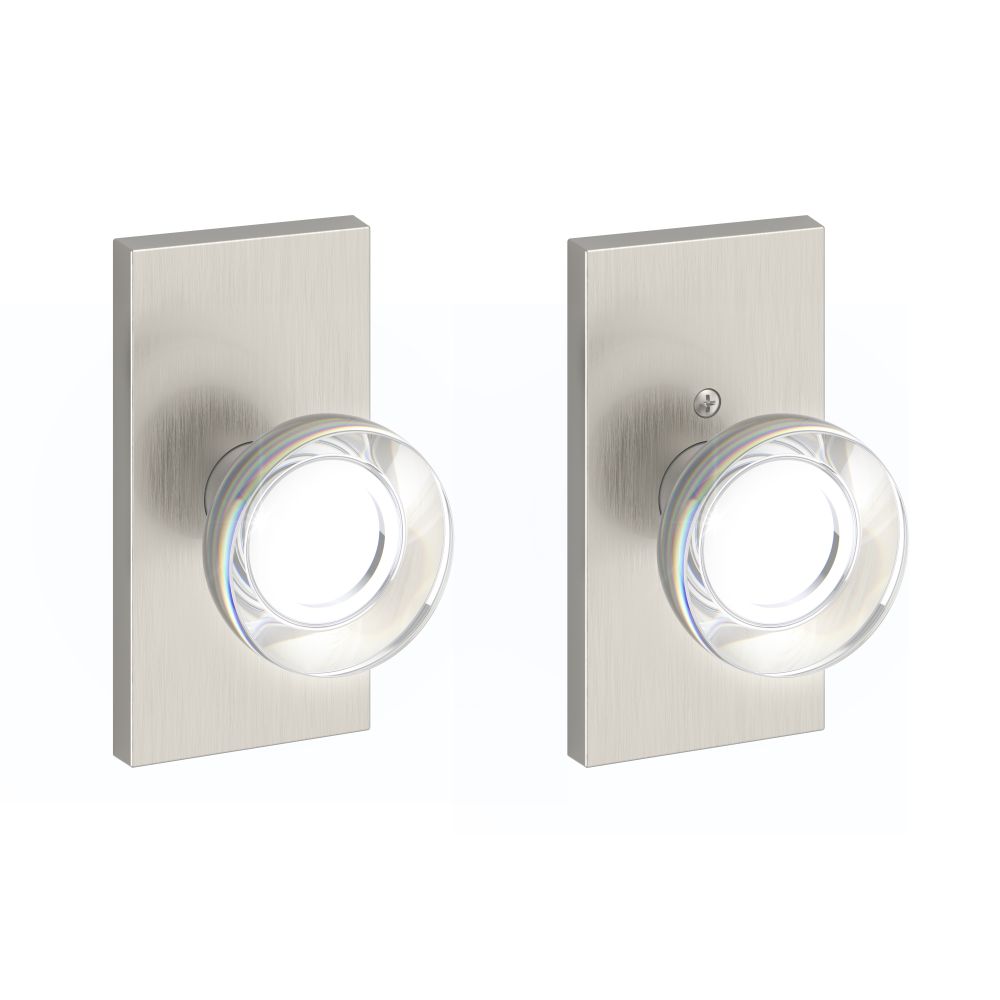 Baldwin Reserve Full Dummy Contemporary Crystal Knob and Contemporary 5" Rose Baldwin Reserve