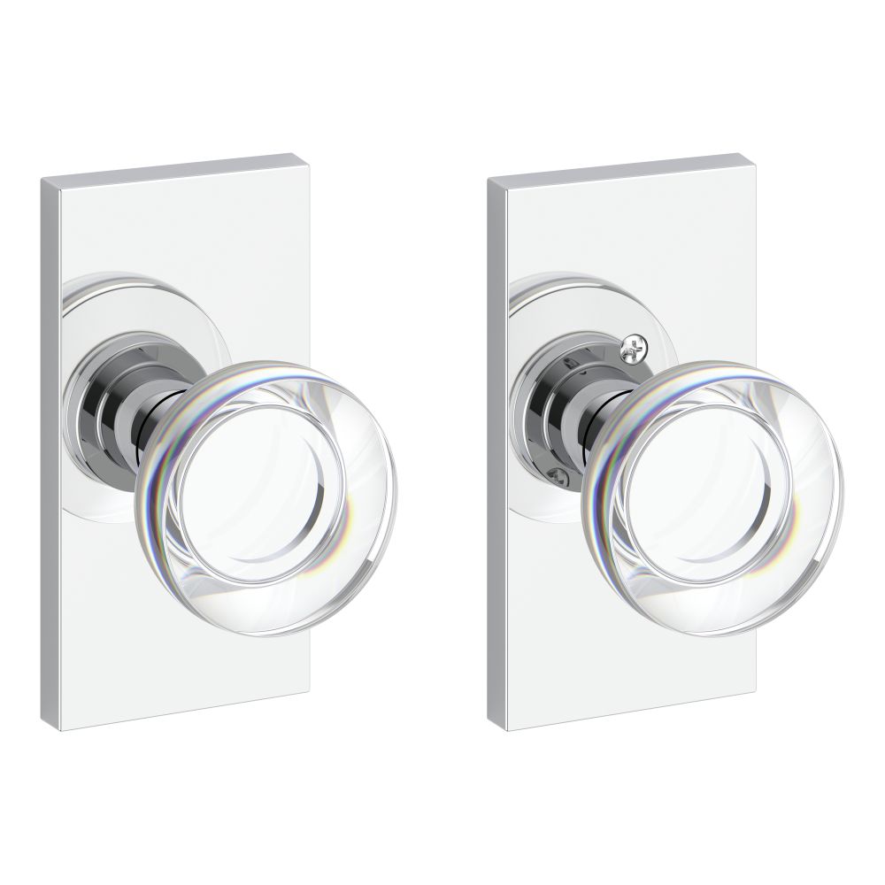 Baldwin Reserve Full Dummy Contemporary Crystal Knob and Contemporary 5" Rose Baldwin Reserve