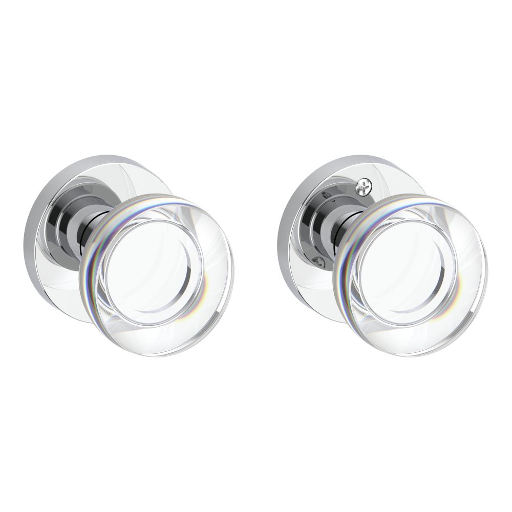 Baldwin Reserve Full Dummy Contemporary Crystal Knob and Contemporary Round Rose Baldwin Reserve