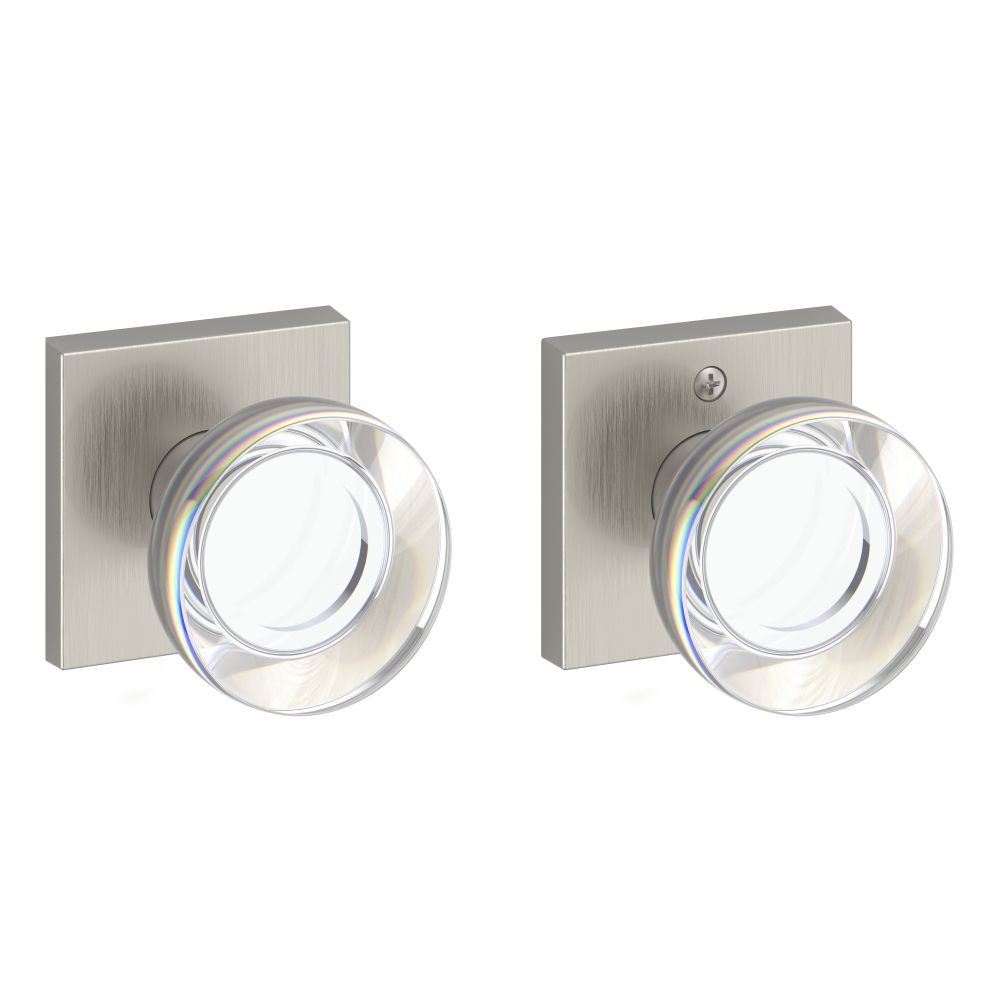 Baldwin Reserve Full Dummy Contemporary Crystal Knob and Contemporary Square Rose Baldwin Reserve