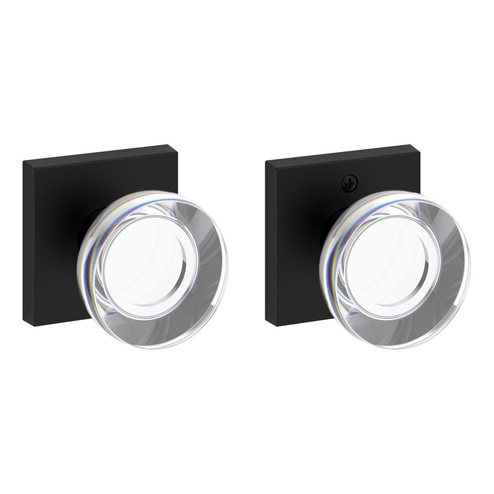 Baldwin Reserve Full Dummy Contemporary Crystal Knob and Contemporary Square Rose Baldwin Reserve