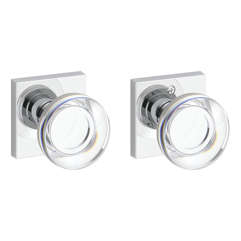 Baldwin Reserve Full Dummy Contemporary Crystal Knob and Contemporary Square Rose Baldwin Reserve