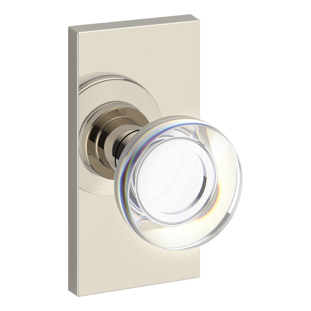 Baldwin Reserve Half Dummy Contemporary Crystal Knob and Contemporary 5" Rose Baldwin Reserve