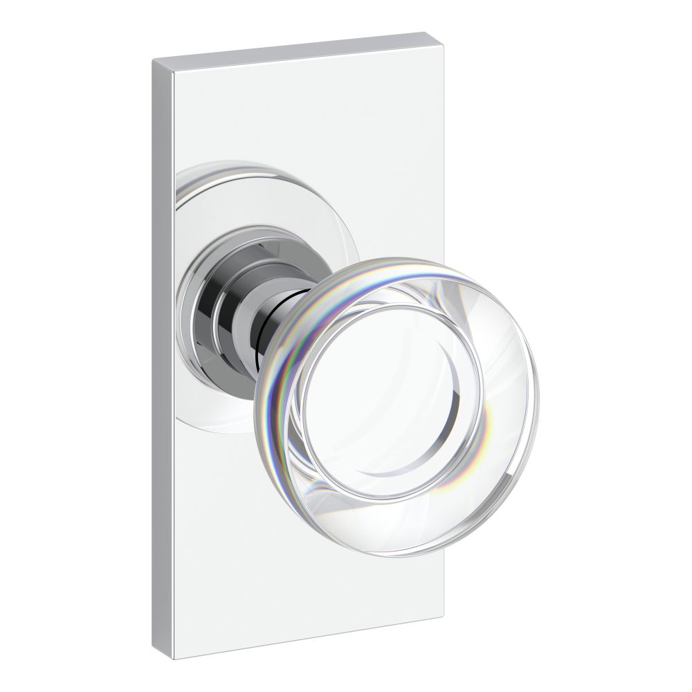 Baldwin Reserve Half Dummy Contemporary Crystal Knob and Contemporary 5" Rose Baldwin Reserve