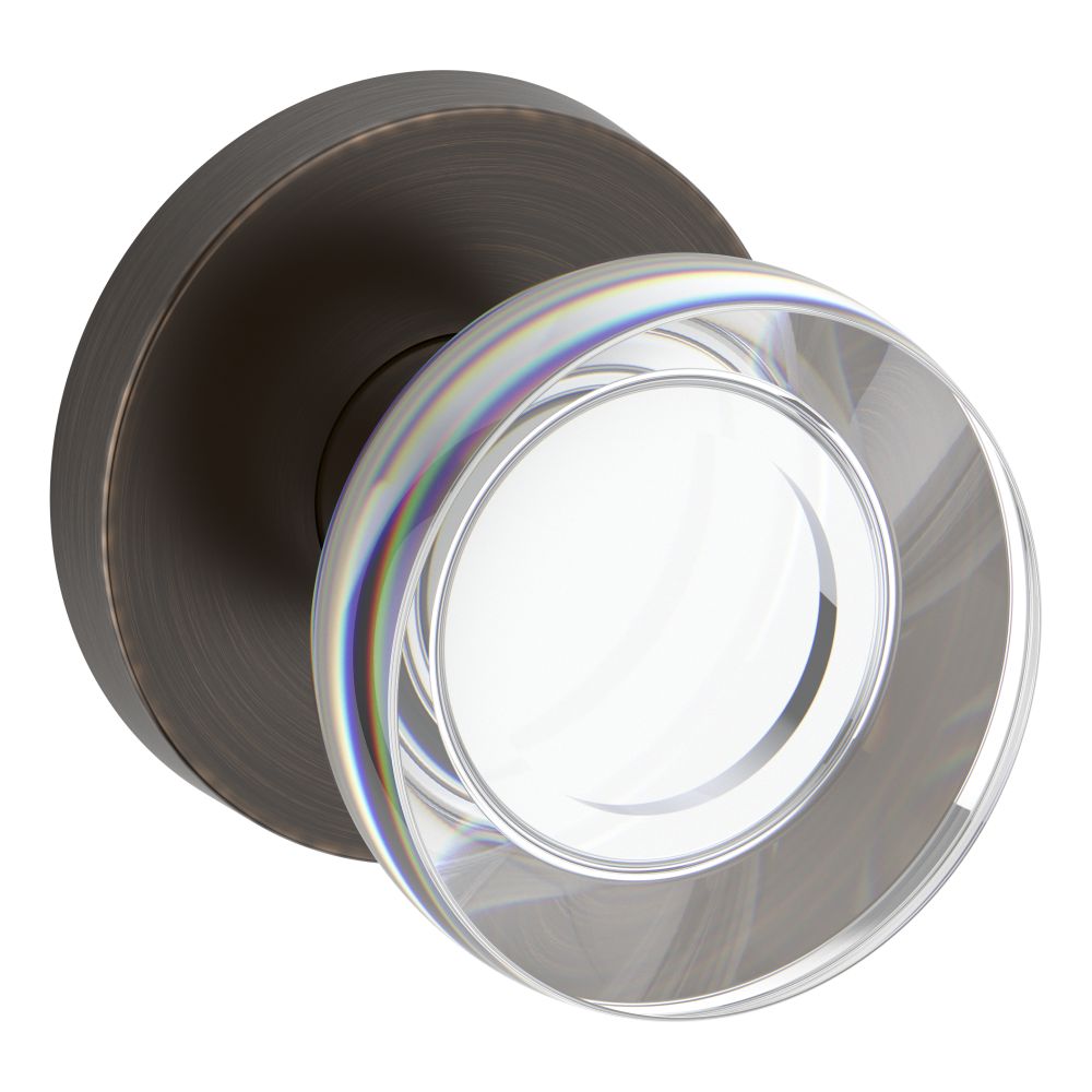Baldwin Reserve Half Dummy Contemporary Crystal Knob and Contemporary Round Rose Baldwin Reserve