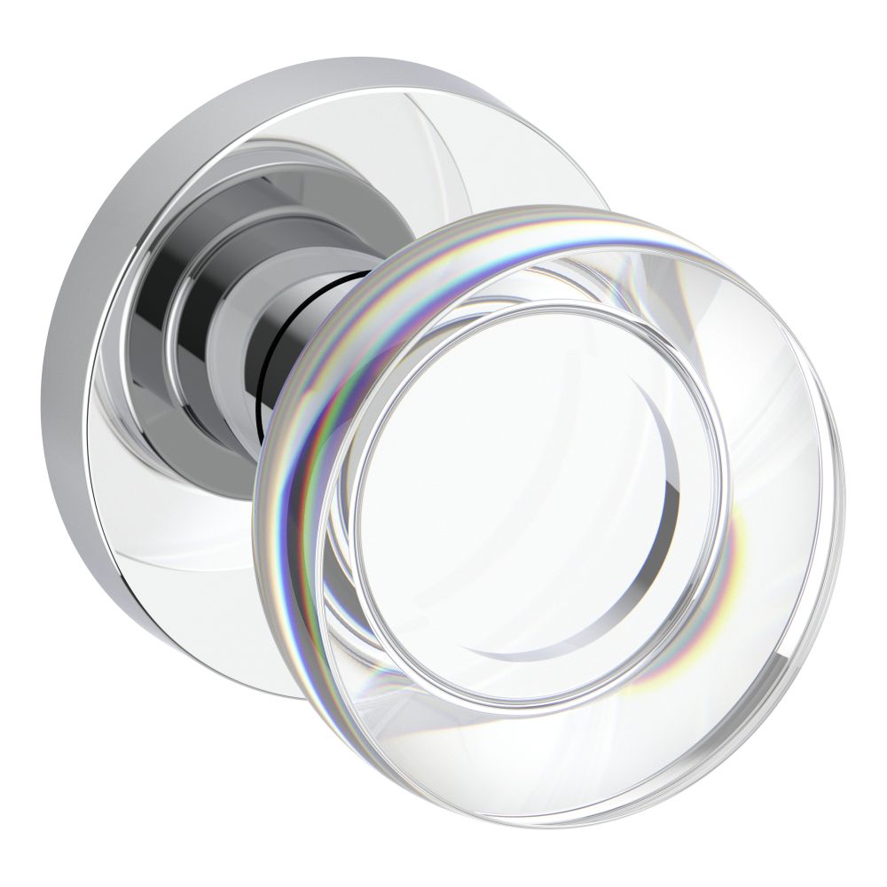 Baldwin Reserve Half Dummy Contemporary Crystal Knob and Contemporary Round Rose Baldwin Reserve