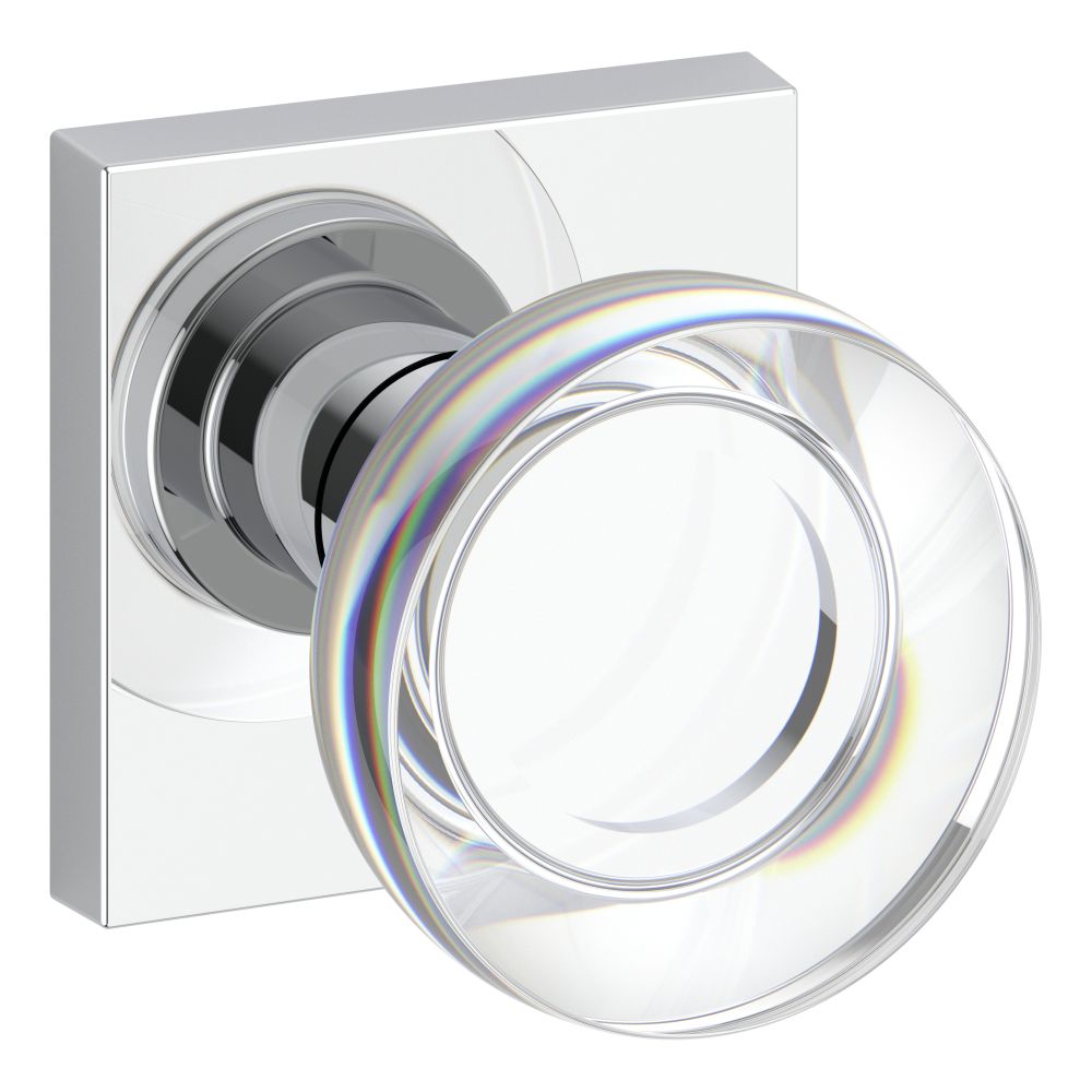 Baldwin Reserve Half Dummy Contemporary Crystal Knob and Contemporary Square Rose Baldwin Reserve