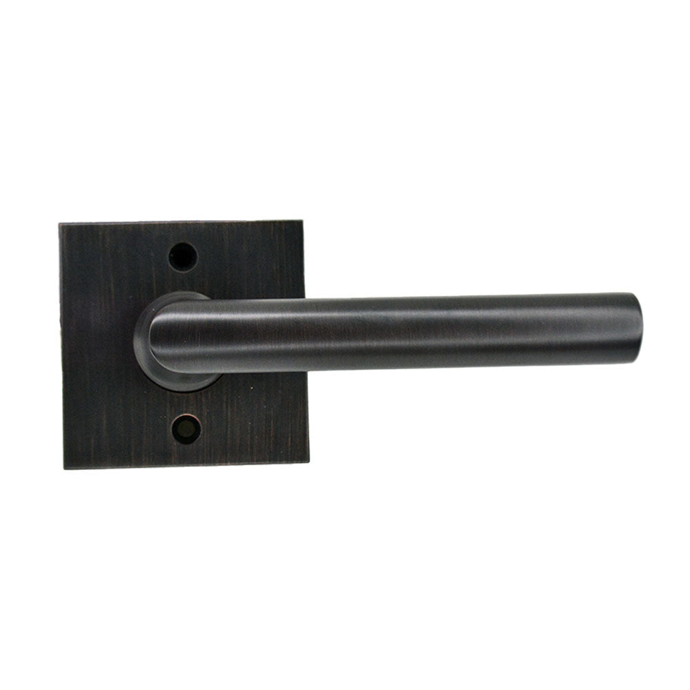 Baldwin Reserve Half Dummy Tube Lever and Contemporary Square Rose Baldwin Reserve