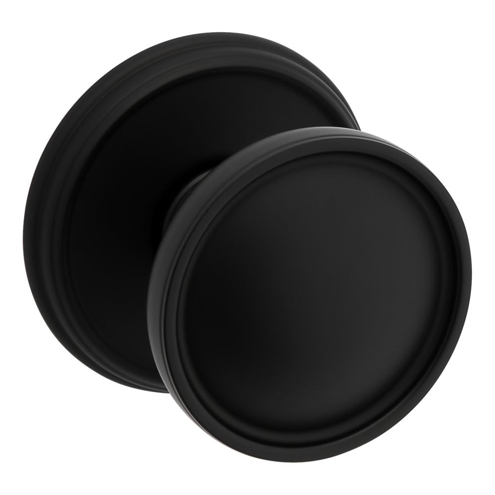 Baldwin K012 Custom Preconfigured K012 Tulip Knob with 5078 Rose Passage Lock with 2-3/8" Backset and Full Lip Strike Baldwin Estate