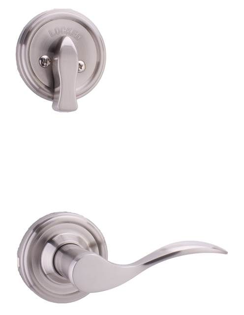 Weslock Bordeau Interior Single Cylinder Handleset Trim with Adjustable Latch and Round Corner Strikes Weslock
