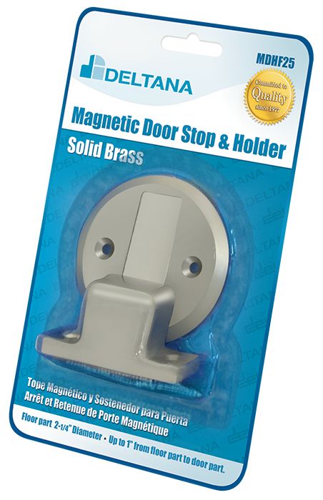 Deltana Magnetic Door Holder Flush 2-1/2" Diameter Blister Pack; Deltana