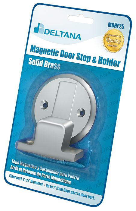 Deltana Magnetic Door Holder Flush 2-1/2" Diameter Blister Pack; Deltana