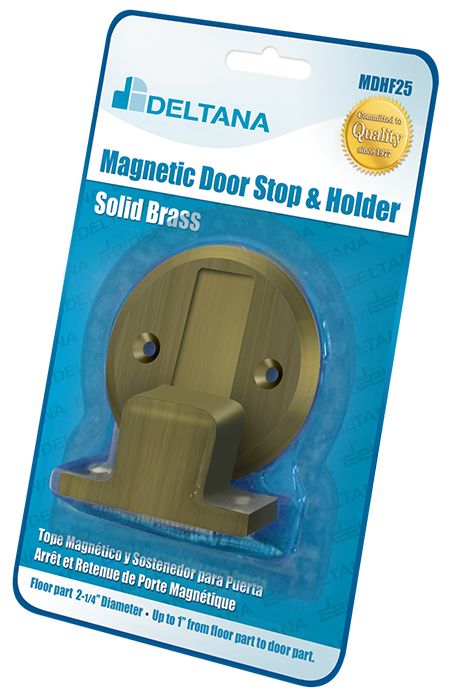 Deltana Magnetic Door Holder Flush 2-1/2" Diameter Blister Pack; Deltana