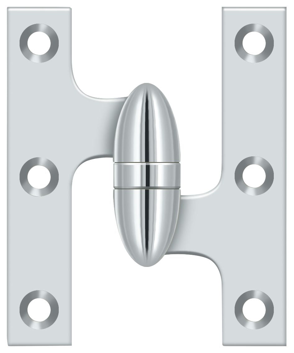 Deltana 3" x 2-1/2" Left Hand Olive Knuckle Hinge; Deltana