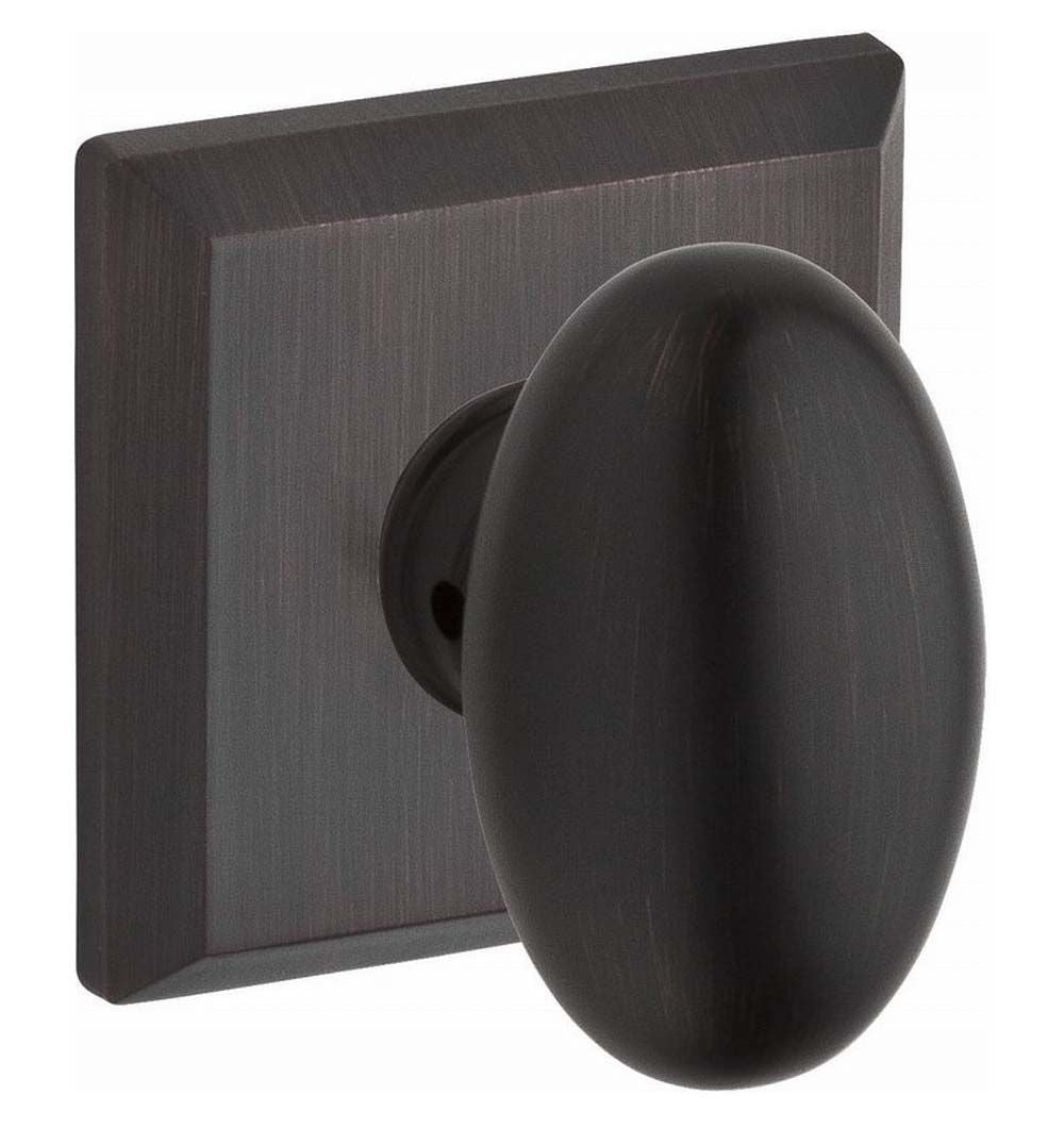 Baldwin Reserve Passage Ellipse Knob and Traditional Square Rose with 6AL Latch and Dual Strike Baldwin Reserve