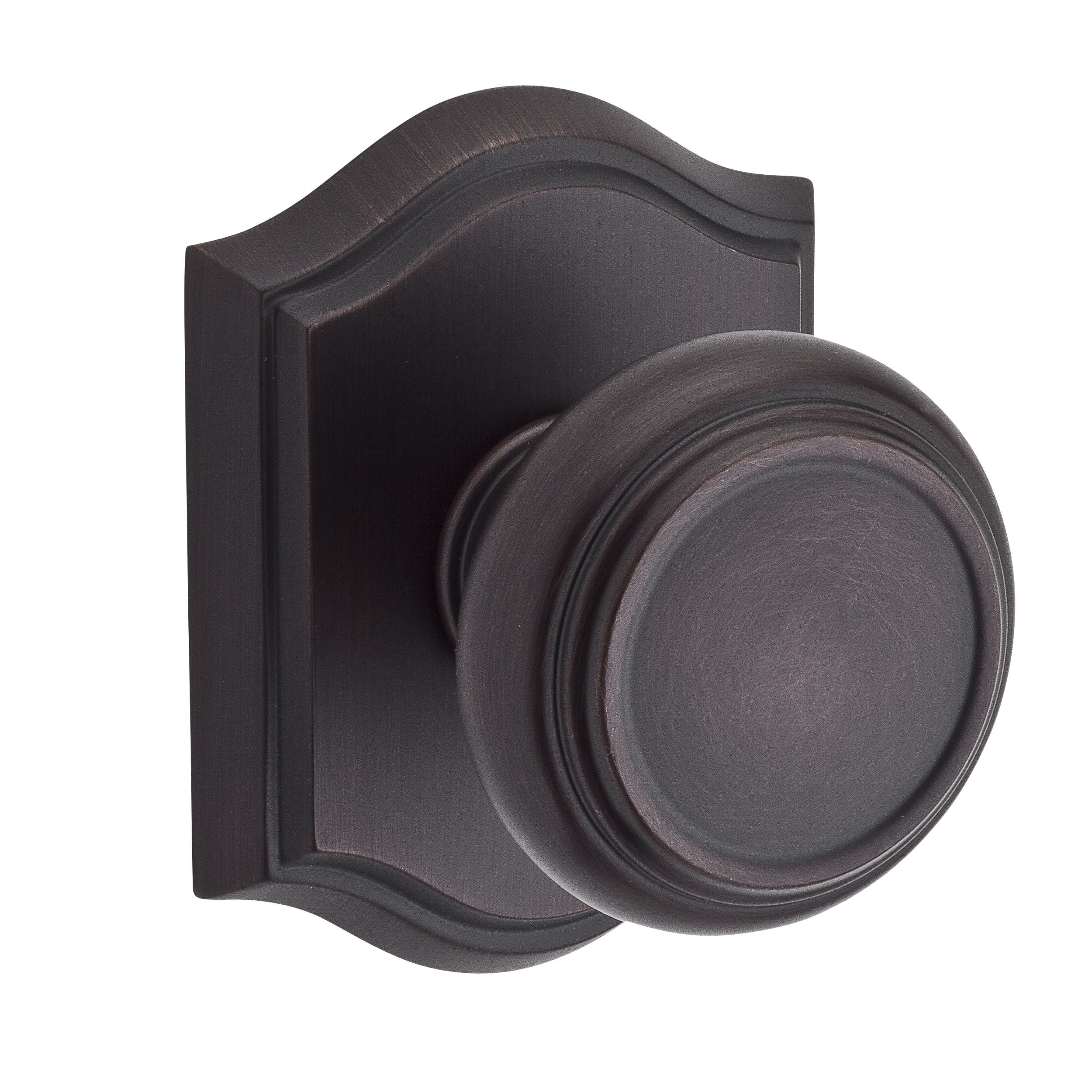 Baldwin Reserve Passage Traditional Knob and Traditional Arch Rose with 6AL Latch and Dual Strike Baldwin Reserve