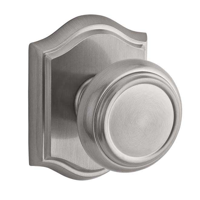 Baldwin Reserve Passage Traditional Knob and Traditional Arch Rose with 6AL Latch and Dual Strike Baldwin Reserve