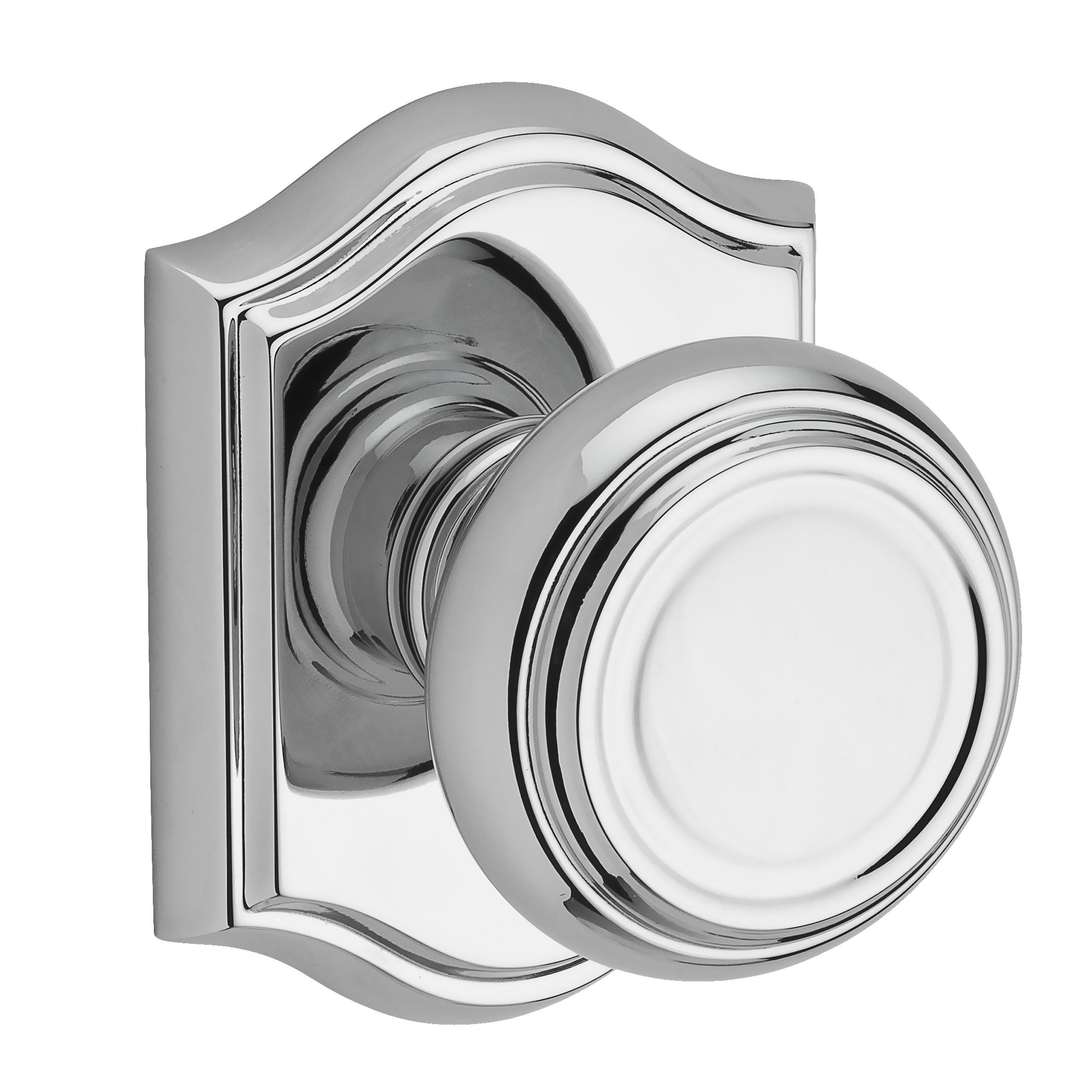Baldwin Reserve Passage Traditional Knob and Traditional Arch Rose with 6AL Latch and Dual Strike Baldwin Reserve
