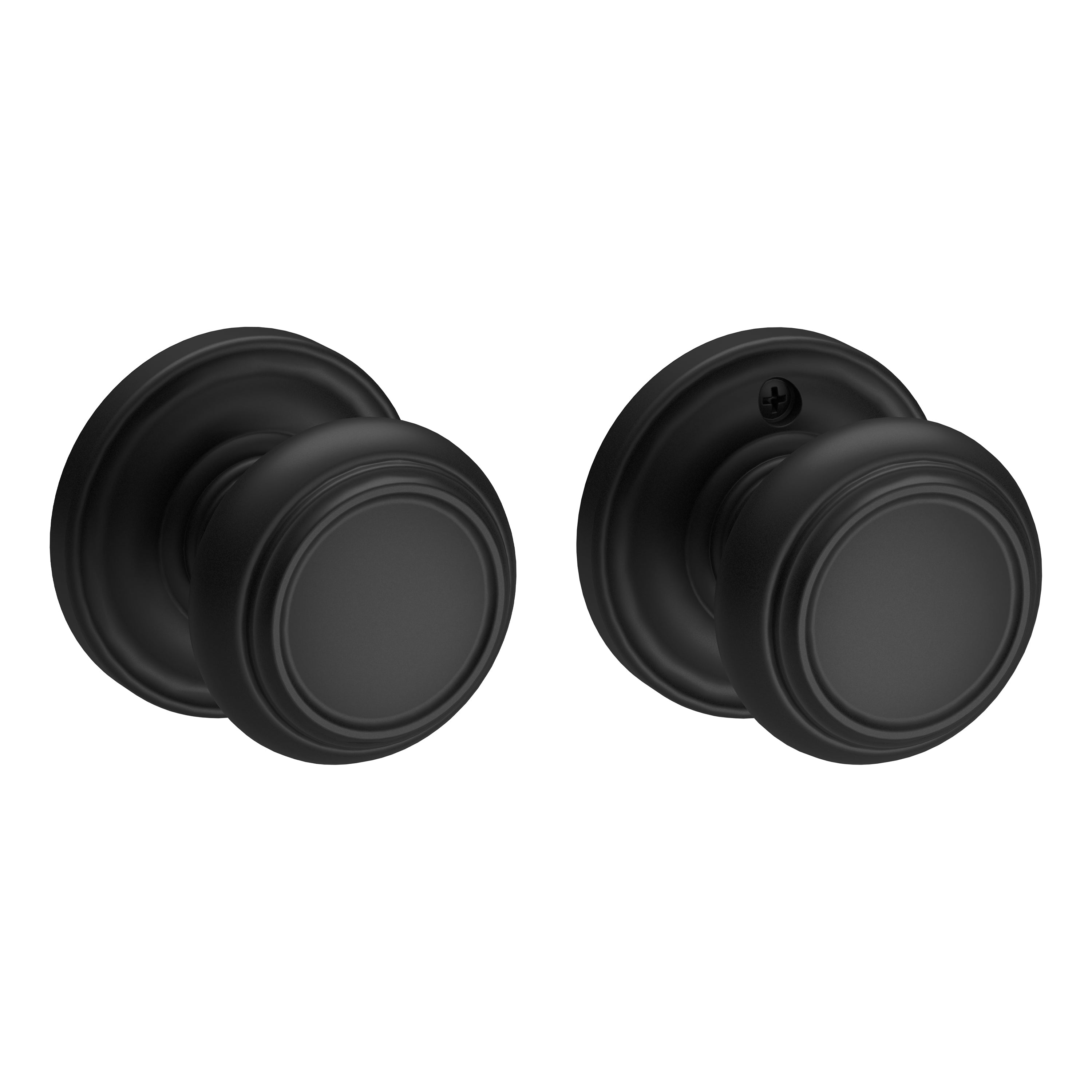Baldwin Reserve Passage Traditional Knob and Traditional Round Rose with 6AL Latch and Dual Strike Baldwin Reserve