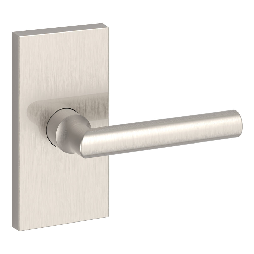 Baldwin Reserve Passage Tube Lever and Contemporary 5" Rose with 6AL Latch and Dual Strike Baldwin Reserve
