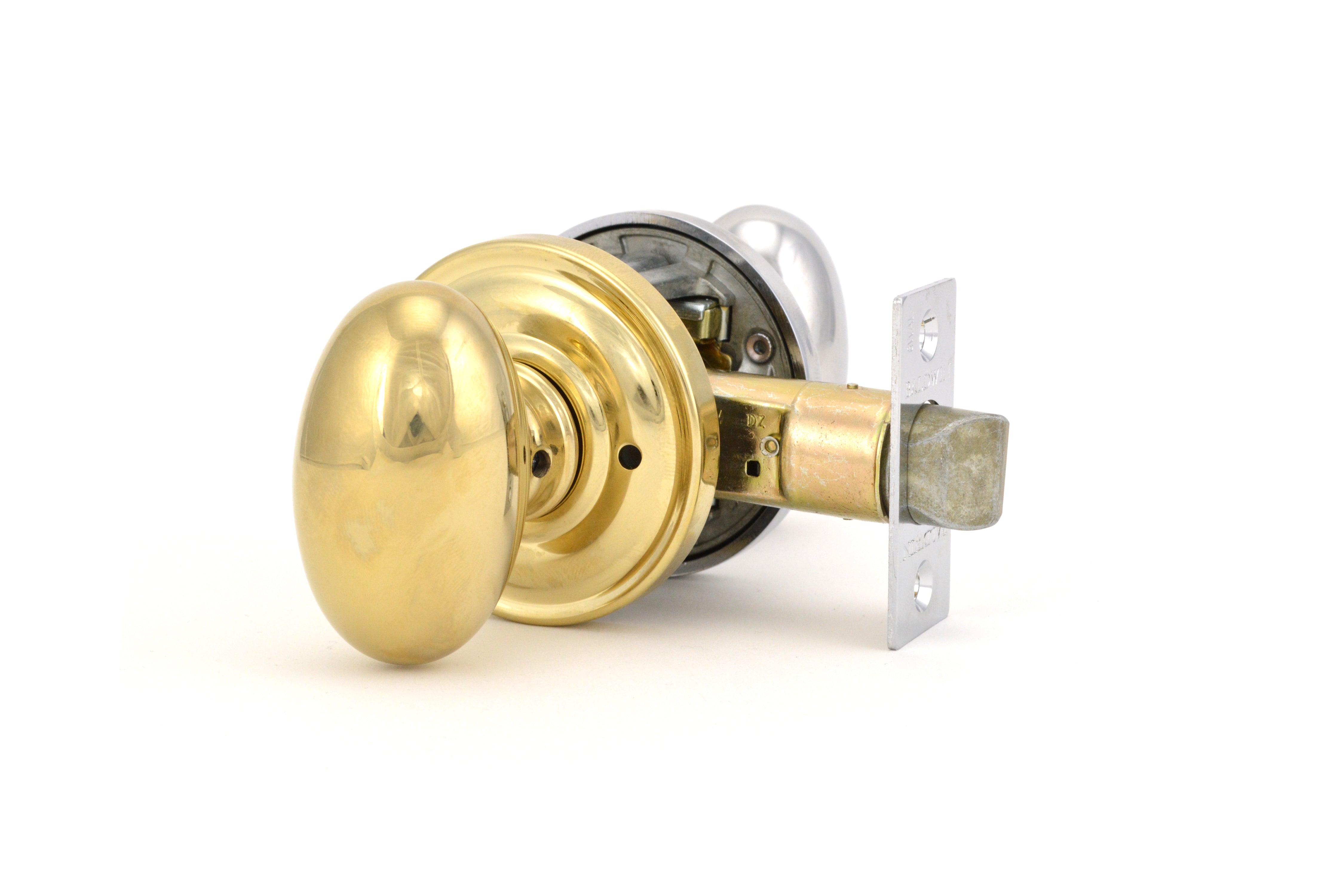 Baldwin Reserve Ellipse Knob Privacy with 6AL Latch and Dual Strike Baldwin Reserve