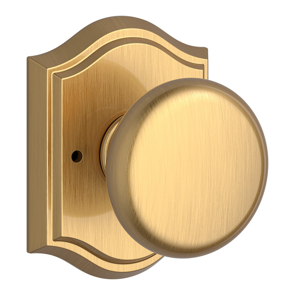Baldwin Reserve Round Knob Privacy with 6AL Latch and Dual Strike Baldwin Reserve