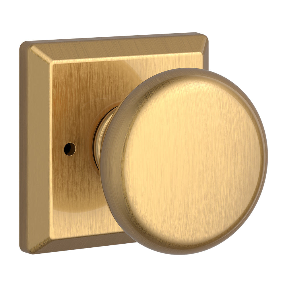 Baldwin Reserve Round Knob Privacy with 6AL Latch and Dual Strike Baldwin Reserve