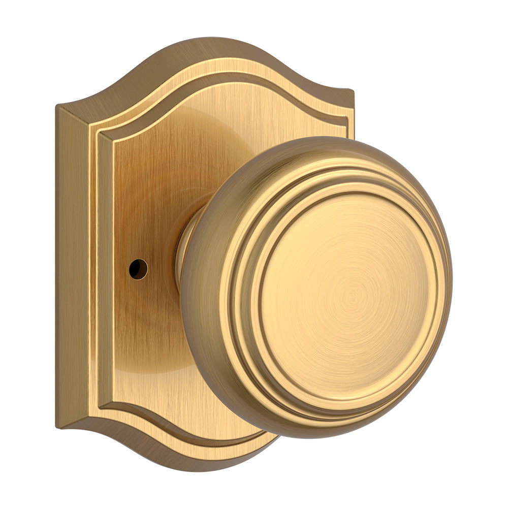Baldwin Reserve Traditional Knob Privacy with 6AL Latch and Dual Strike Baldwin Reserve