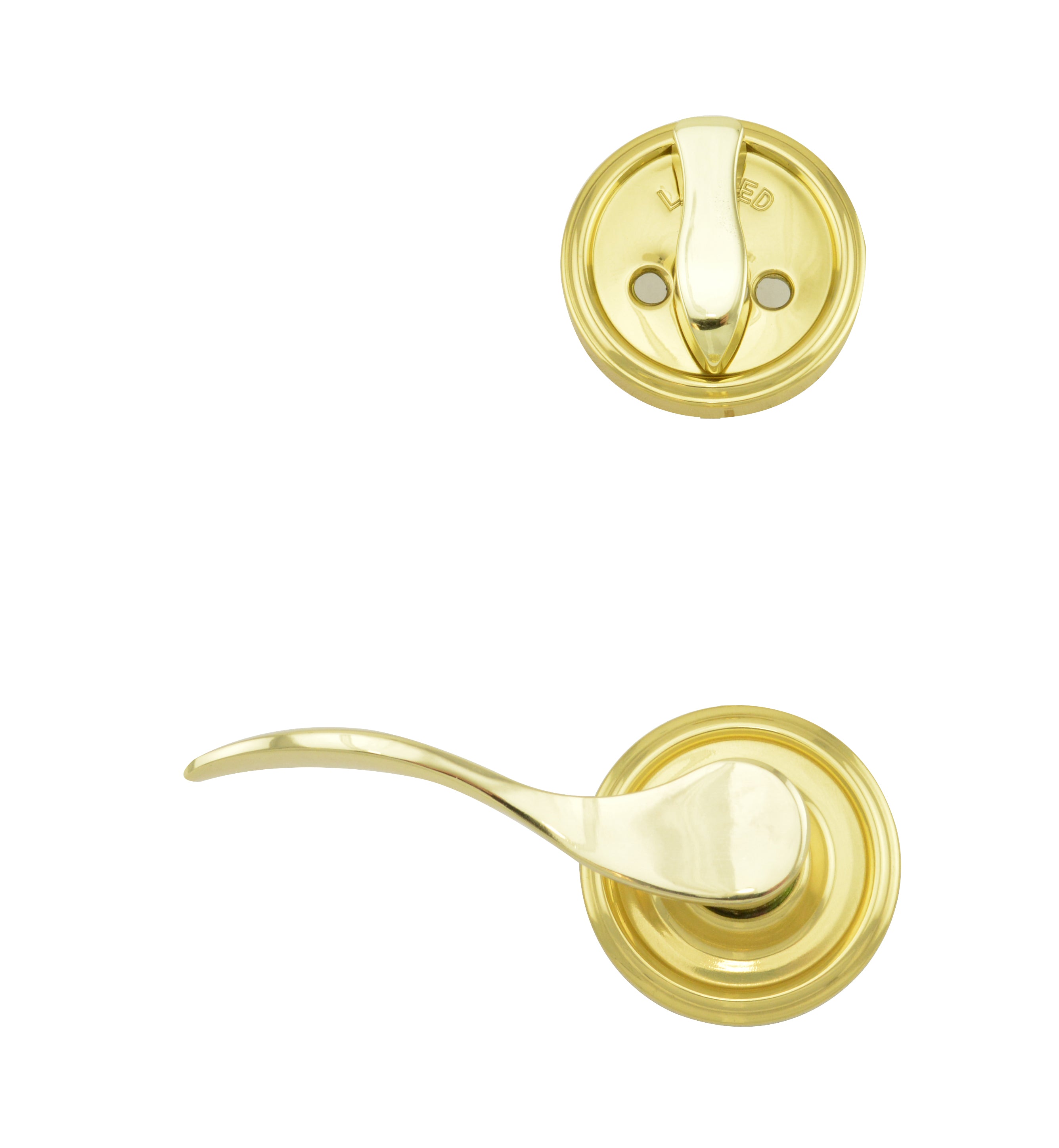 Weslock Bordeau Interior Single Cylinder Handleset Trim for Lexington or Colonial with Adjustable Latch and Round Corner Strikes Weslock