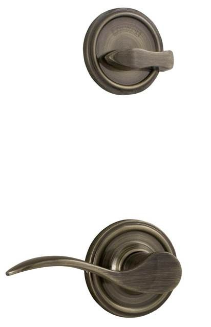 Weslock Bordeau Interior Single Cylinder Handleset Trim for Lexington or Colonial with Adjustable Latch and Round Corner Strikes Weslock