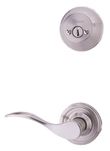 Weslock Bordeau Interior Double Cylinder Handleset Trim for Lexington or Colonial with Adjustable Latch and Round Corner Strikes Weslock