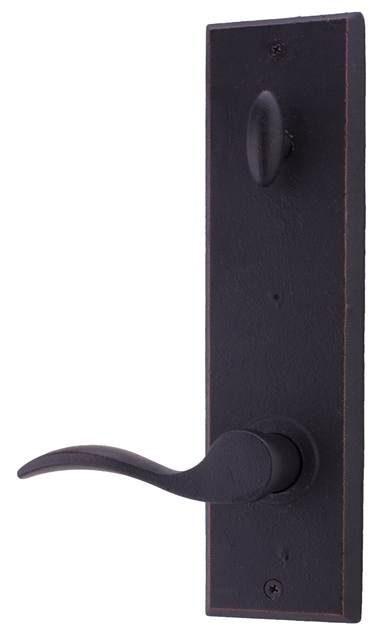 Weslock Carlow Interior Interconnected Handleset Trim for Greystone or Rockford with Adjustable Latch and Round Corner Strikes Weslock