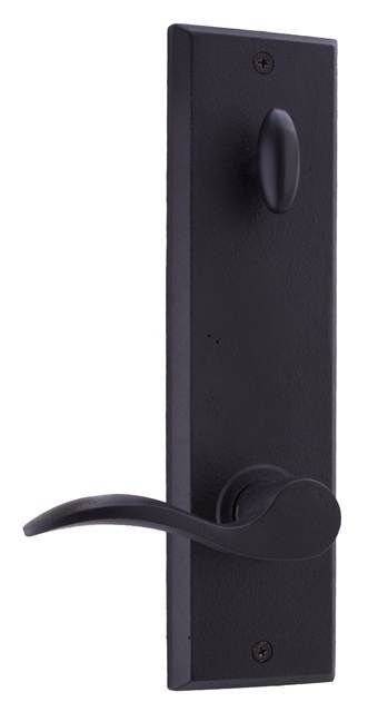 Weslock Carlow Interior Interconnected Handleset Trim for Greystone or Rockford with Adjustable Latch and Round Corner Strikes Weslock