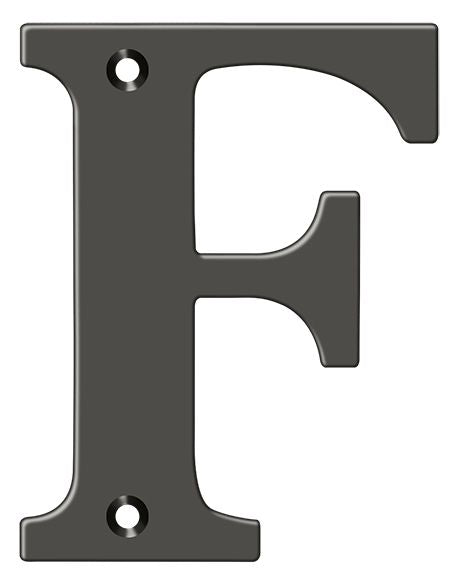 Deltana 4" Residential Letter F; Deltana